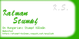 kalman stumpf business card