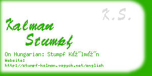 kalman stumpf business card
